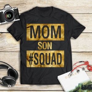 Mom Son Squad Family Matching T-Shirt